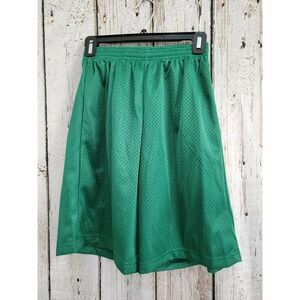 Adult Size‎ Small A4 Green Mesh Drawstring Basketball Workout Shorts 9" NeW